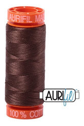 Aurifil Mako 50wt Cotton 200 m 220 yd. spool - 1285 Medium Bark